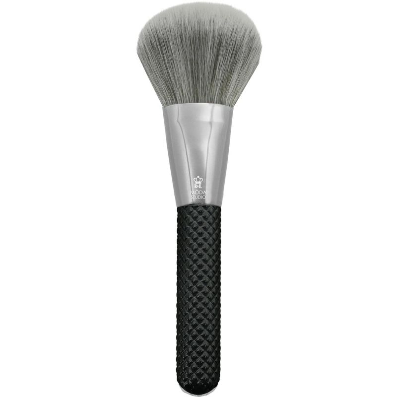 MODA Brush Studio 8pc Pro Glam Black Makeup Brush Set, Includes - Powder, Crease, Smudger, and Angle Eyeliner Brushes