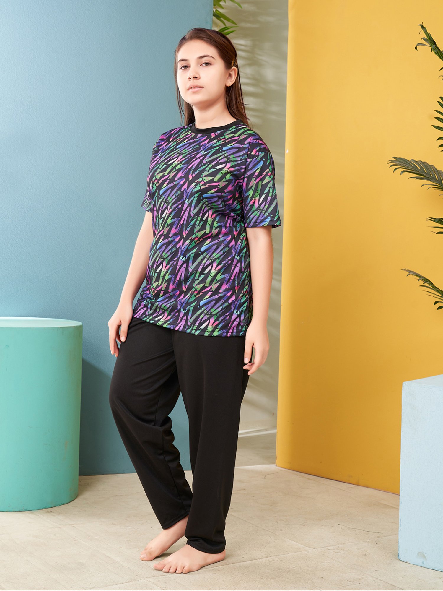 IO Kids Multicolor Printed Maillot