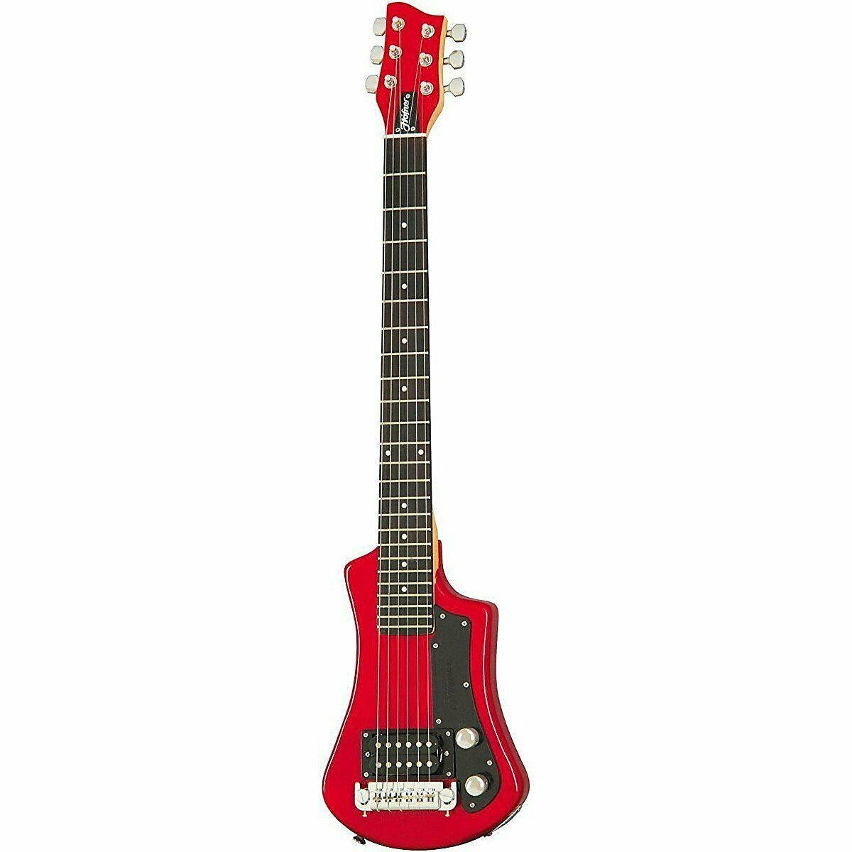 Hofner Shorty Electric Travel Guitar Red