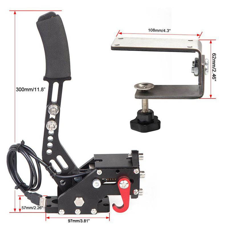 USB Handbrake + Clamp fo Wins Sim Racing G25 G27 G29 T50 With accessories 2