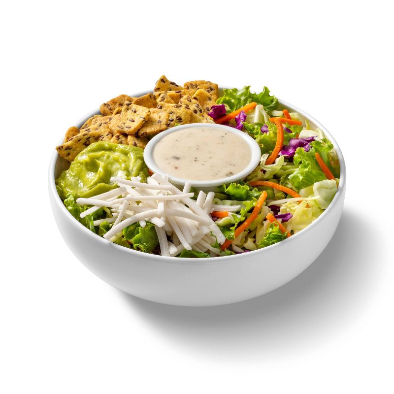 Vegan Ranch & Avocado with Corn Flaxseed Chips Salad Kit - 13oz - Good & Gather™