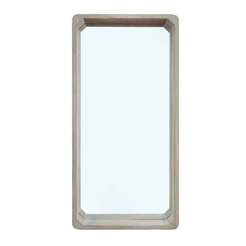 32" x 15.75" Shadow Box Wall Mirror White Wash Wood - Danya B.