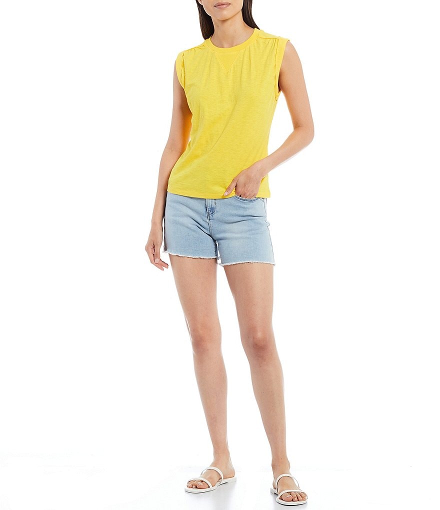 A Loves A Sleeveless Slub Knit Top