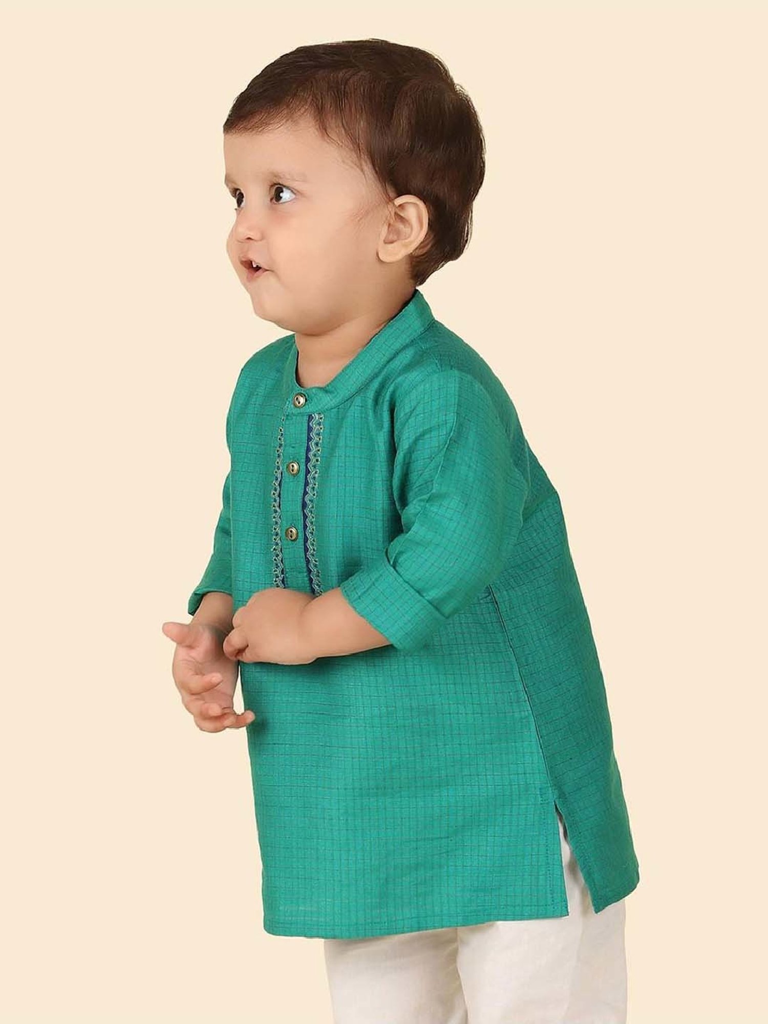 Bumzee Kids Grey & White Checks Full Sleeves Shirt, Waistcoat with Pants