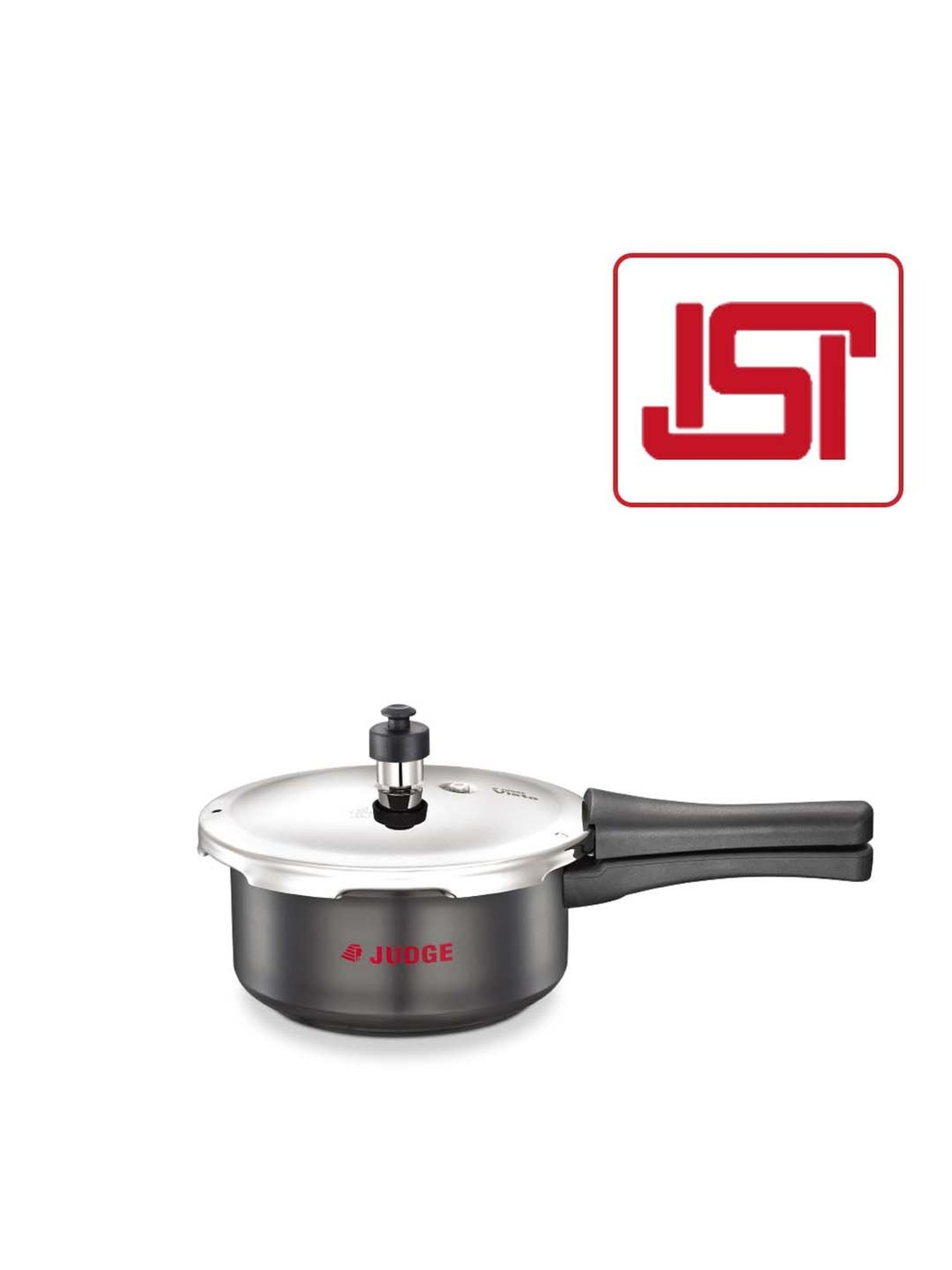 JUDGE Black & Silver Hard Anodised 20 cm Gas Compatible Outer Lid Pressure Cooker (2 L) - Set of 1