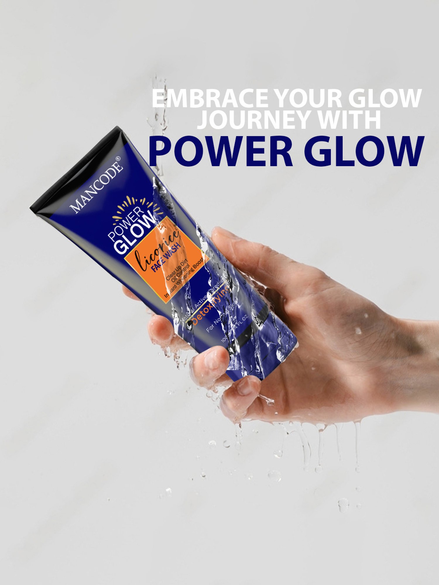 Mancode Power Glow with Licorice Face Wash for Men - 100 ml
