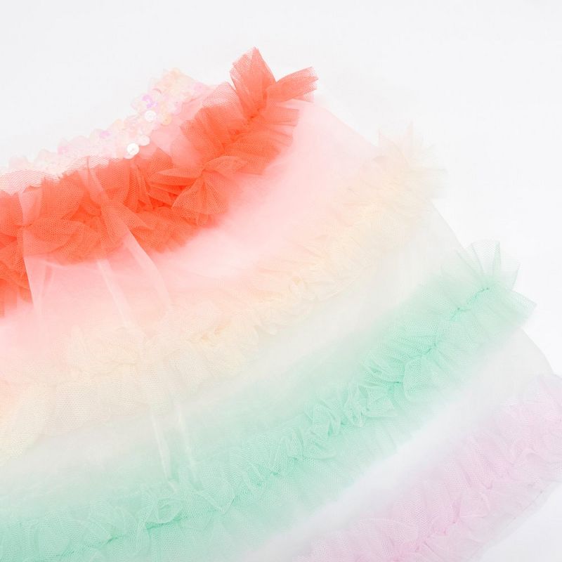 Meri Meri - Neon Tulle Ruffle Capelet - Costume Accessory Set - 1ct