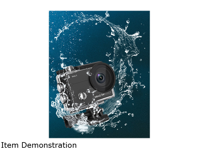 Dragon Touch Vista 5 Action Camera Native 4K 20MP Ultra HD Touch Screen EIS 4X Zoom Remote Control WiFi Waterproof Support External Mic 2x 1350mAh Batteries and Mounting Accessories Kit