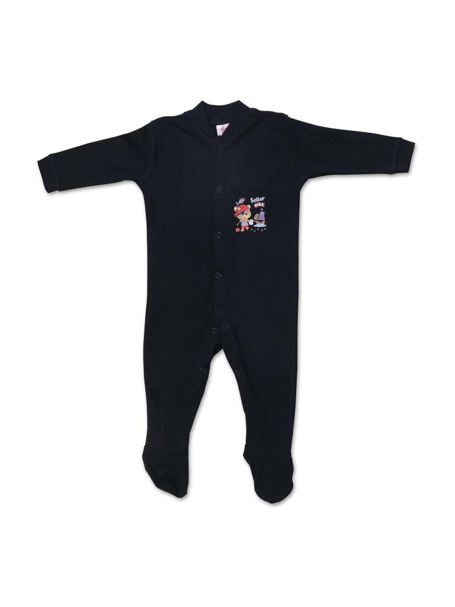 poplins Kids Multicolor Cotton Printed Full Sleeves Rompers (Pack of 3)