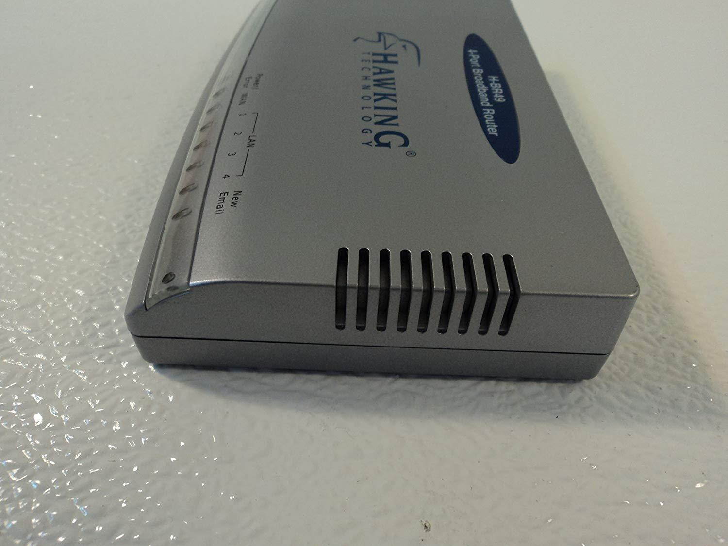 Hawking Technology 4 Port Broadband Router EtherSwitch Gray H-BR49