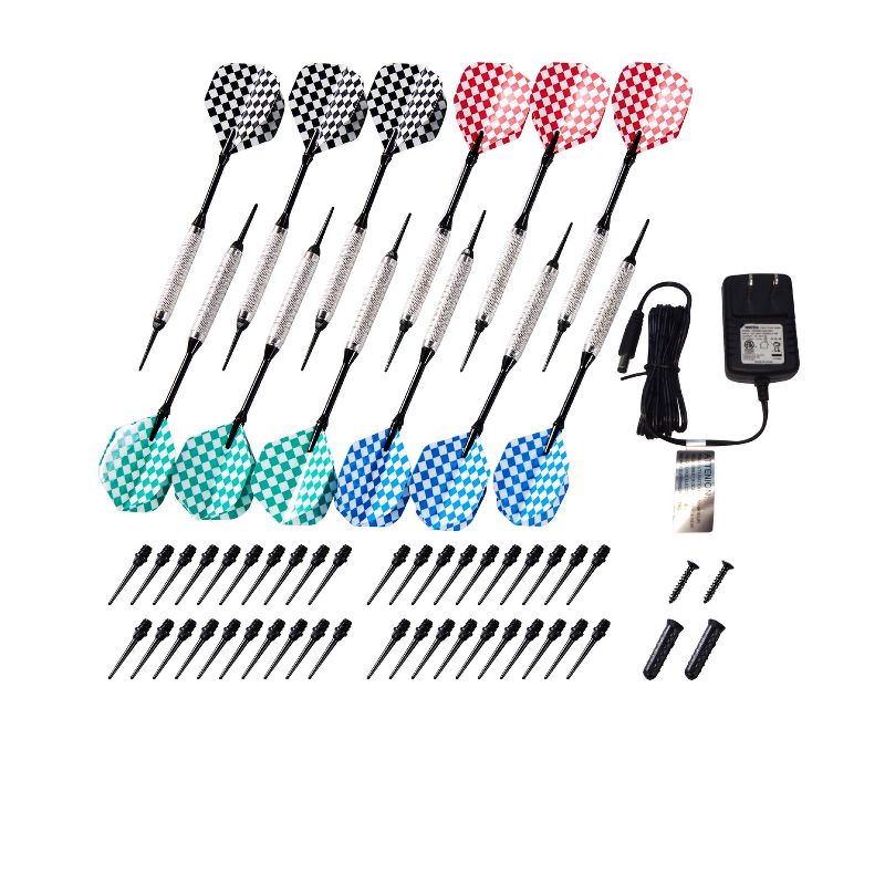 MD Sports New Haven Electronic Dartboard with Cabinet