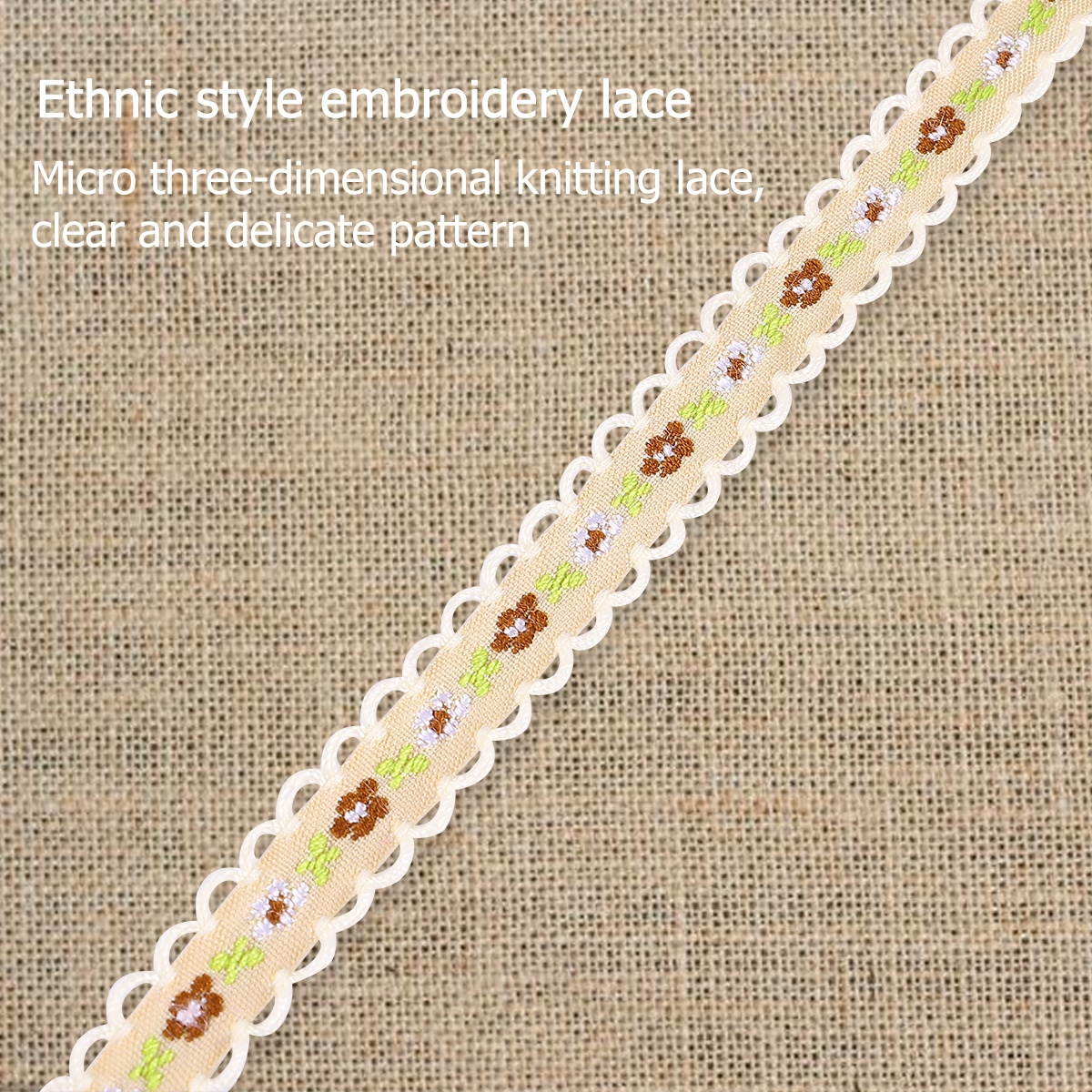 Ethnic Style DIY Clothing Accessories Embroidery Lace Flower Pattern Embroidered Lace Narrow Fashion Ancient Costume Lace (1)