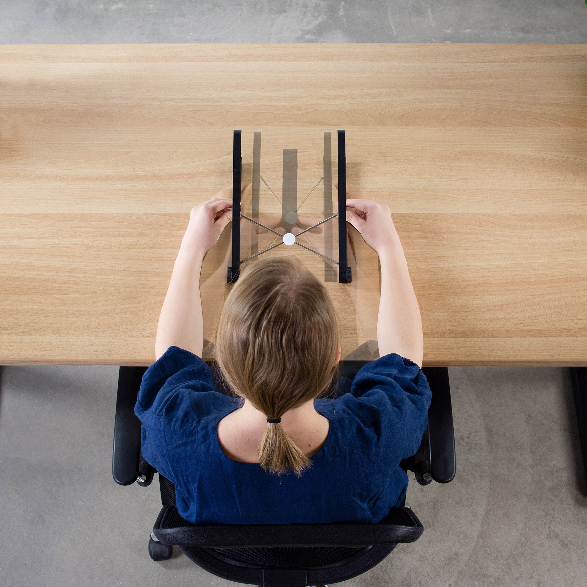 VIVO Black Universal Foldable Laptop iPad Stand Adjustable Riser | Portable Desktop Device Holder (STAND-V000Y)