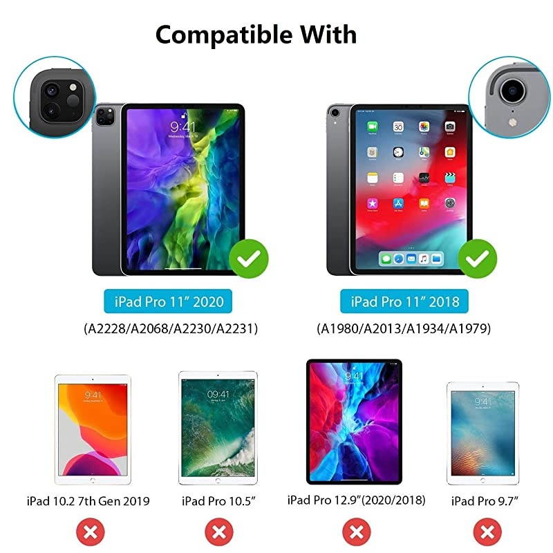 2 Pack Screen Protector Compatible with iPad Air 4 109 Inch 2020 iPad Pro 11 Inch 2020 Tempered Glass Compatible with iPad Air 4th Generation High DefinitionBubble Free