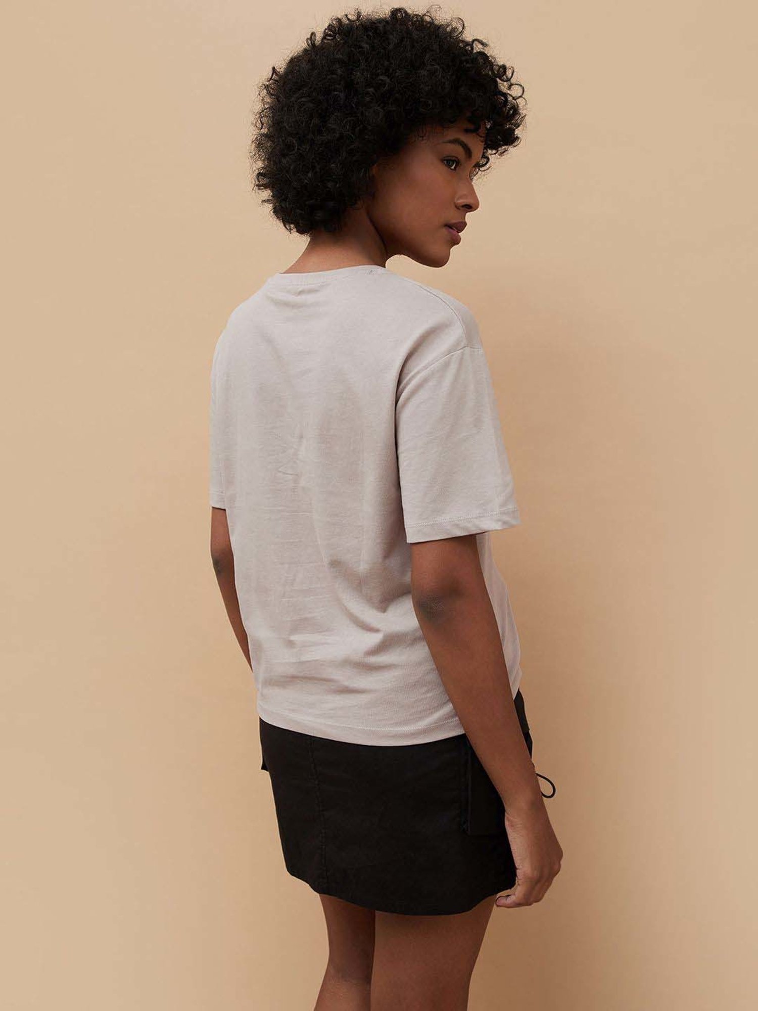 Fame Forever by Lifestyle Beige Cotton Printed T-Shirt