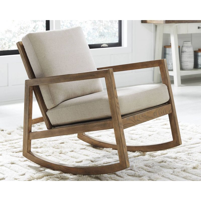Wooden Rocking Chair Brown - Benzara