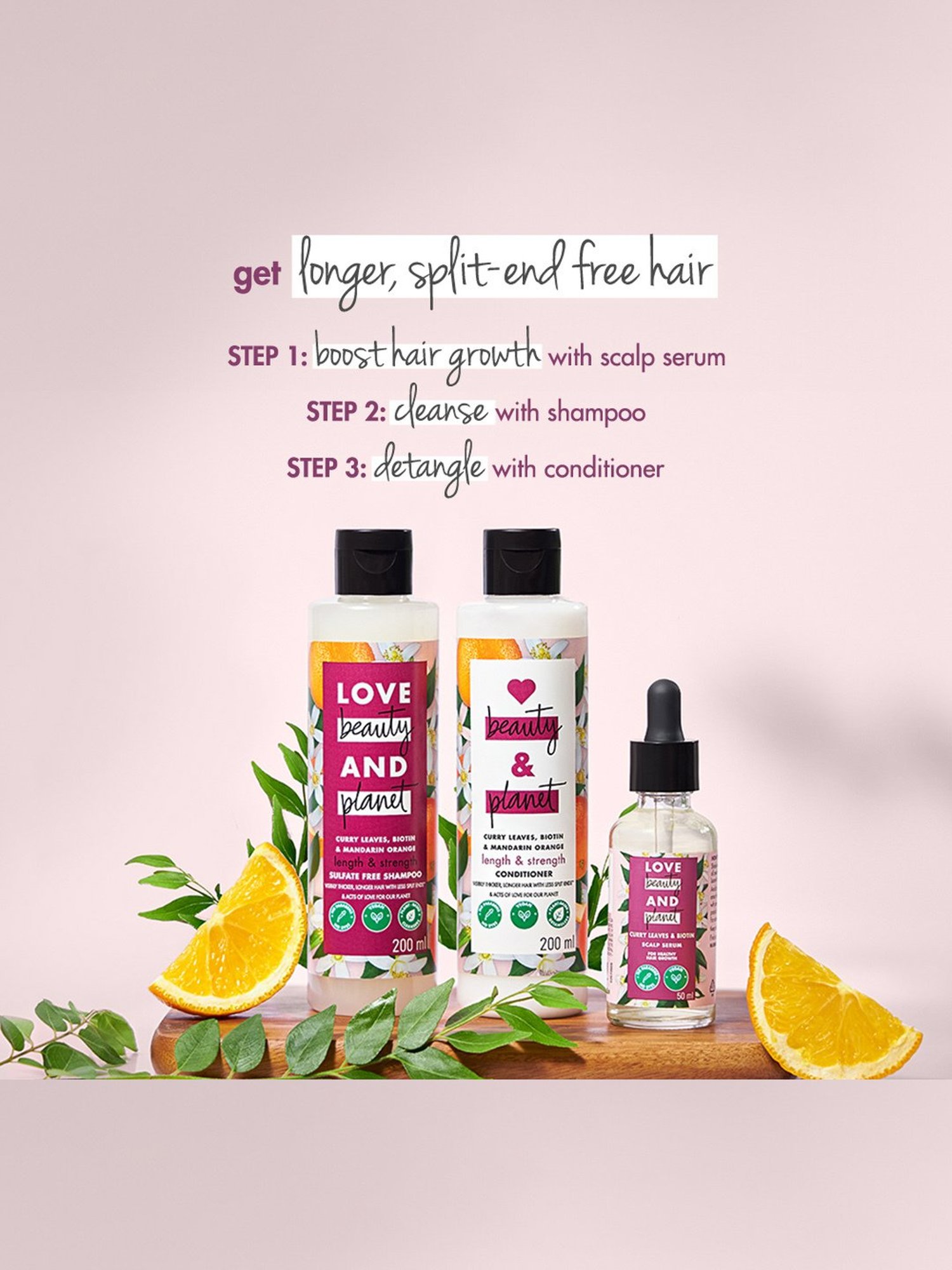 Love Beauty & Planet Curry Leaves, Biotin & Mandarin Orange Paraben Free Conditioner - 200 ml