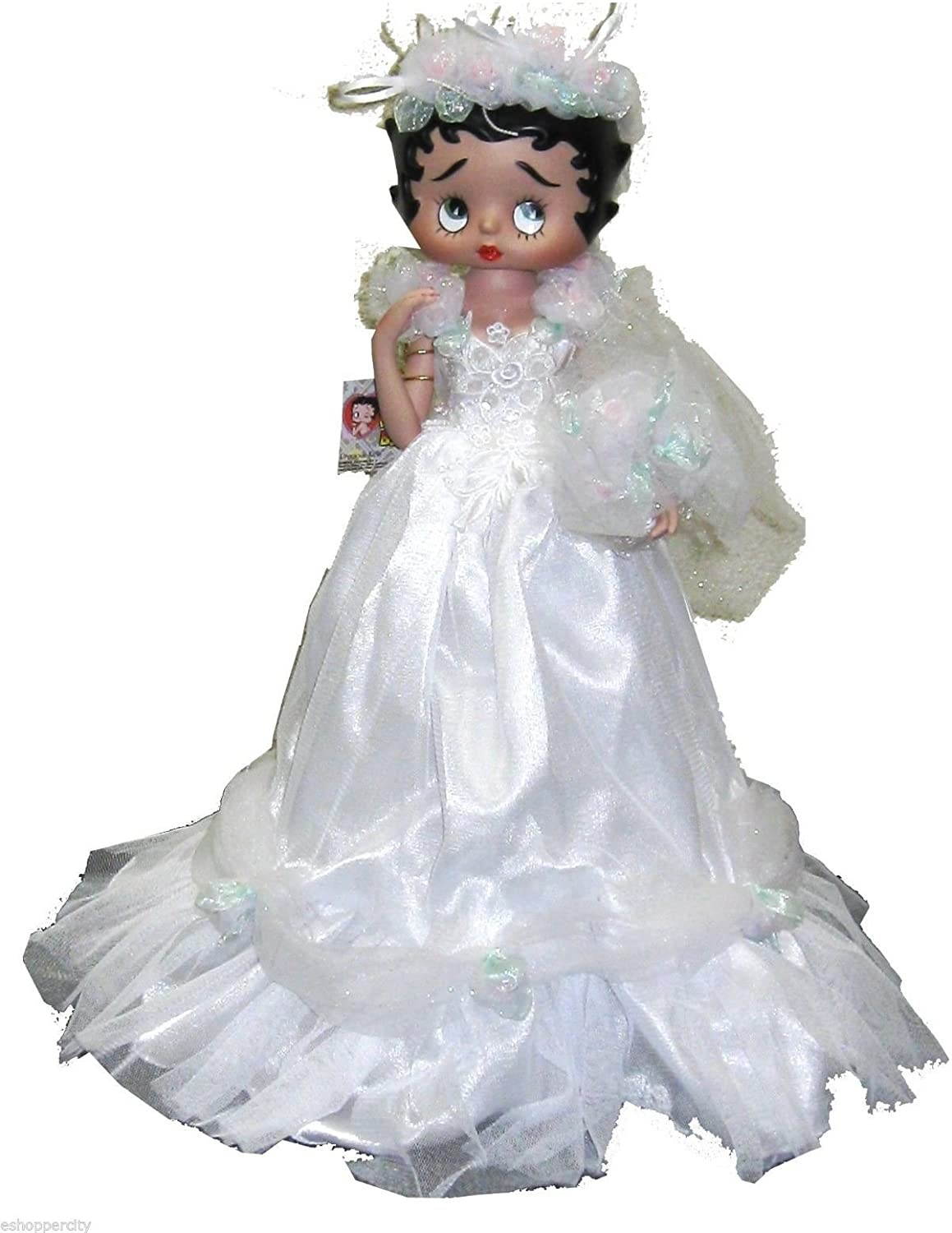 16" Porcelain Betty Boop Bridal Lamp with Light Bulb