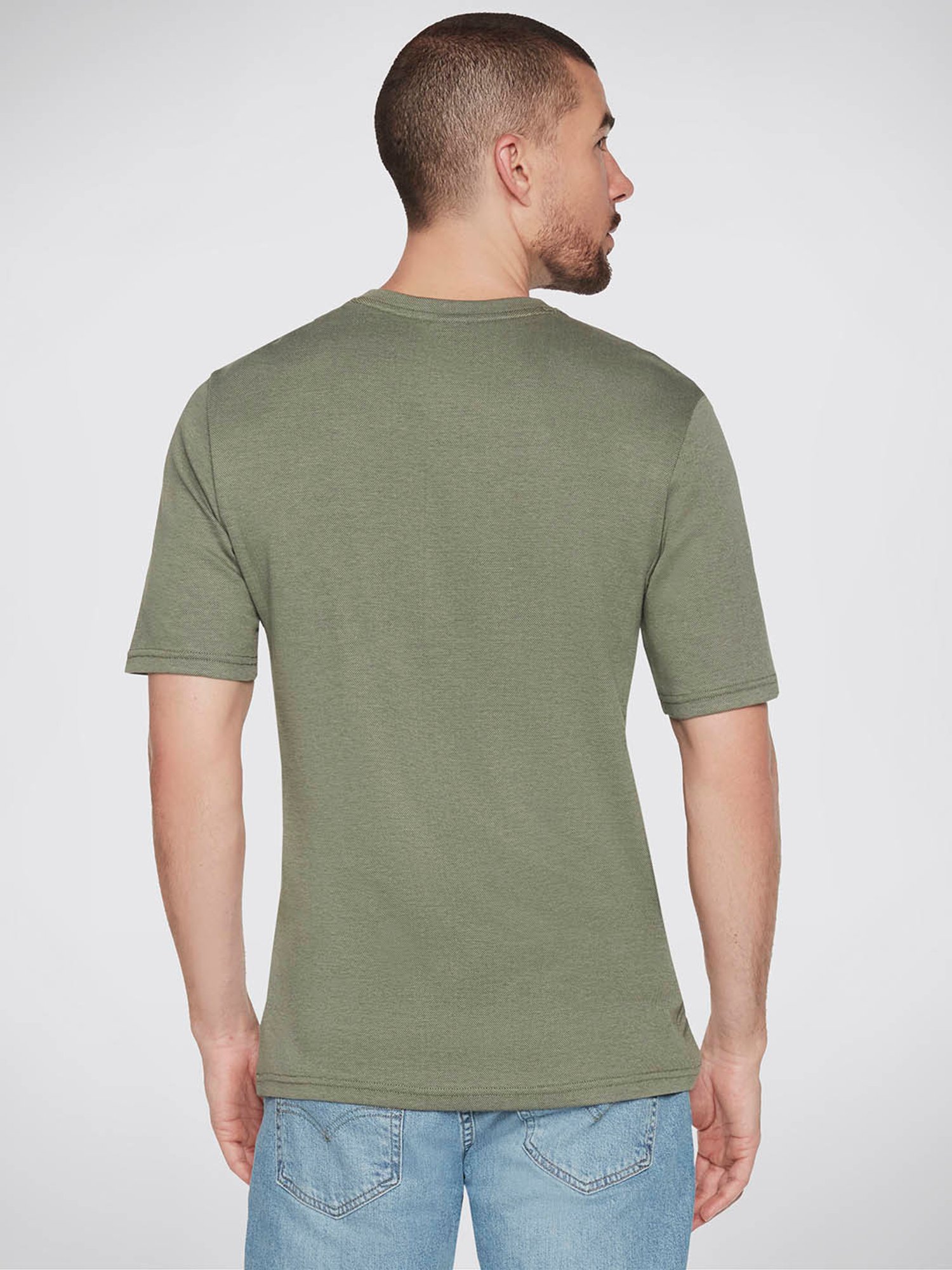 Skechers Olive Relaxed Fit Henley T-Shirt