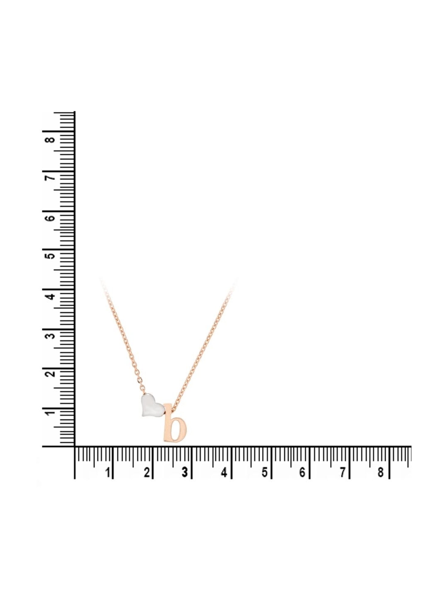 Anayra 92.5 Sterling Silver Initial Letter Charm Pendant without Chain for Women