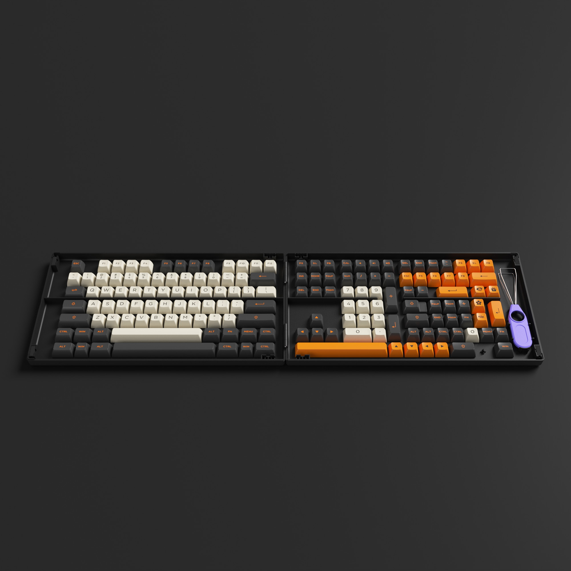 Akko Carbon Retro 158-Key ASA Profile PBT Double-Shot Full Keycap Set for Mechanical Keyboards with Collection Box