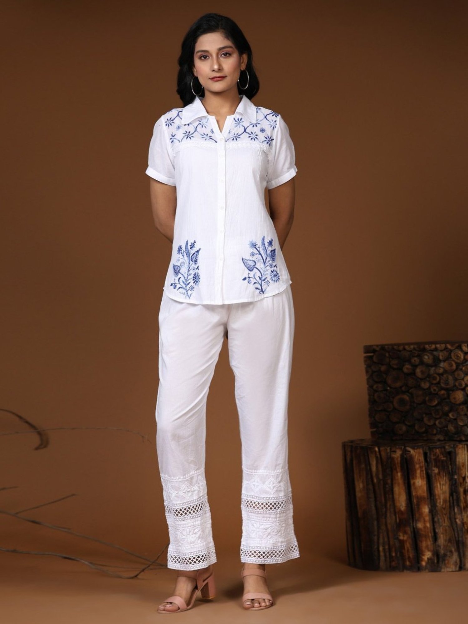 House Of Kari Hand Embroidery Chikankari Shirts