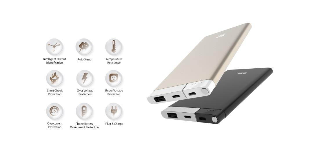 Silicon Power S105 10000mAh Portable Power Bank Champagne