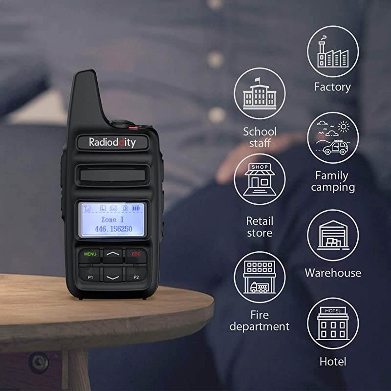 GD73A UHF DMRAnalog Two Way Radio 2 Watts Ham Radio for Beginners with Dual Time Slot 3600mAh Battery USB Charging Programming Compact Long Range Walkie Talkie