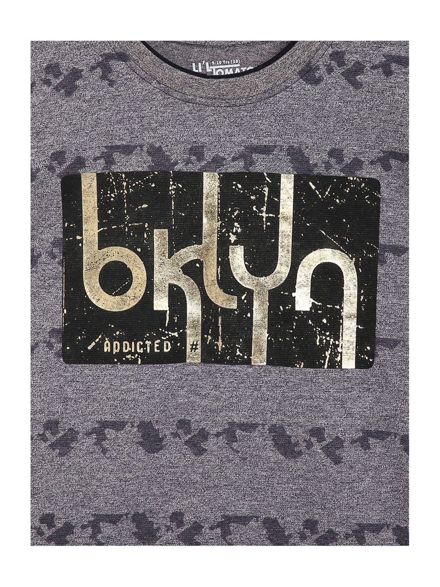 Li'l Tomatoes Kids Navy Cotton Printed T-Shirt & Mask