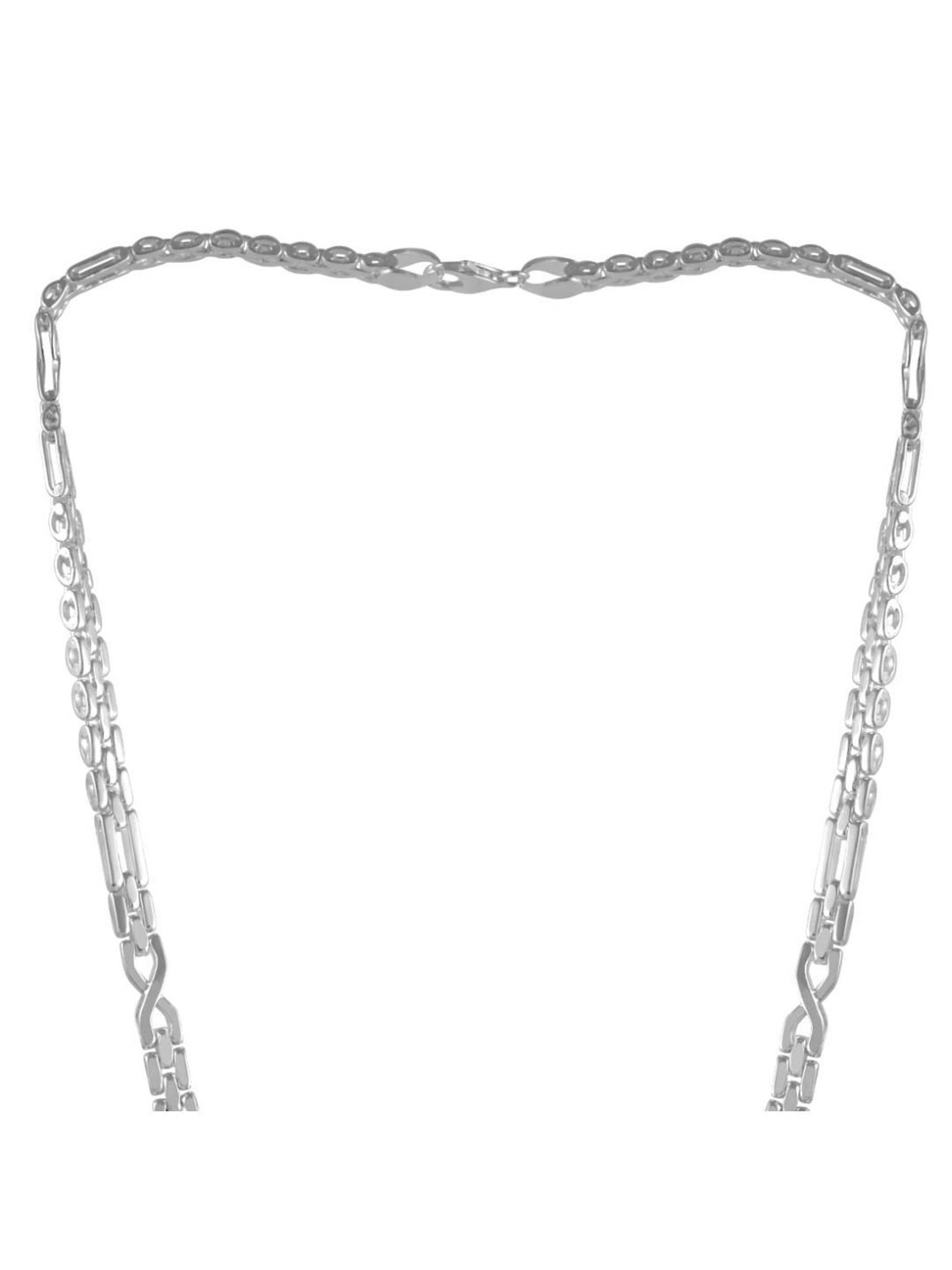 Rihi by P.C. Chandra Jewellers 92.5 Sterling Silver Figaro Chain for Men & Boys