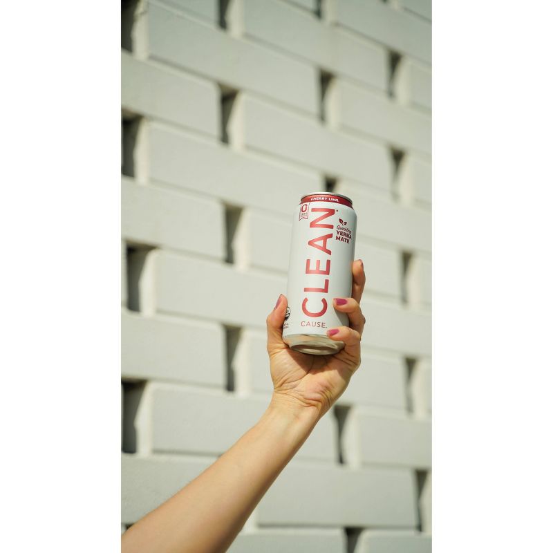 Clean Cause Sparkling Yerba Mate Cherry Lime - 16 fl oz Can
