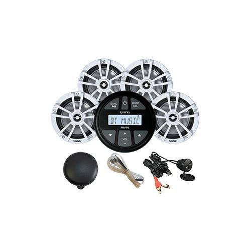 INFINITY INFMPK90-4 Infinity MPK90 Package w/4 White INF622 Speakers, PRV90 Cover, USB Adapter  Antenna