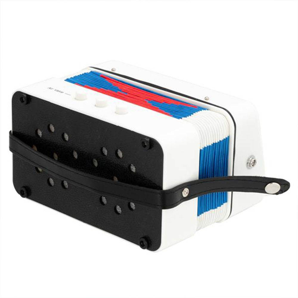 7-Key 2 Bass Kids Accordion Children's Mini Musical Instrument Easy to Learn Music White