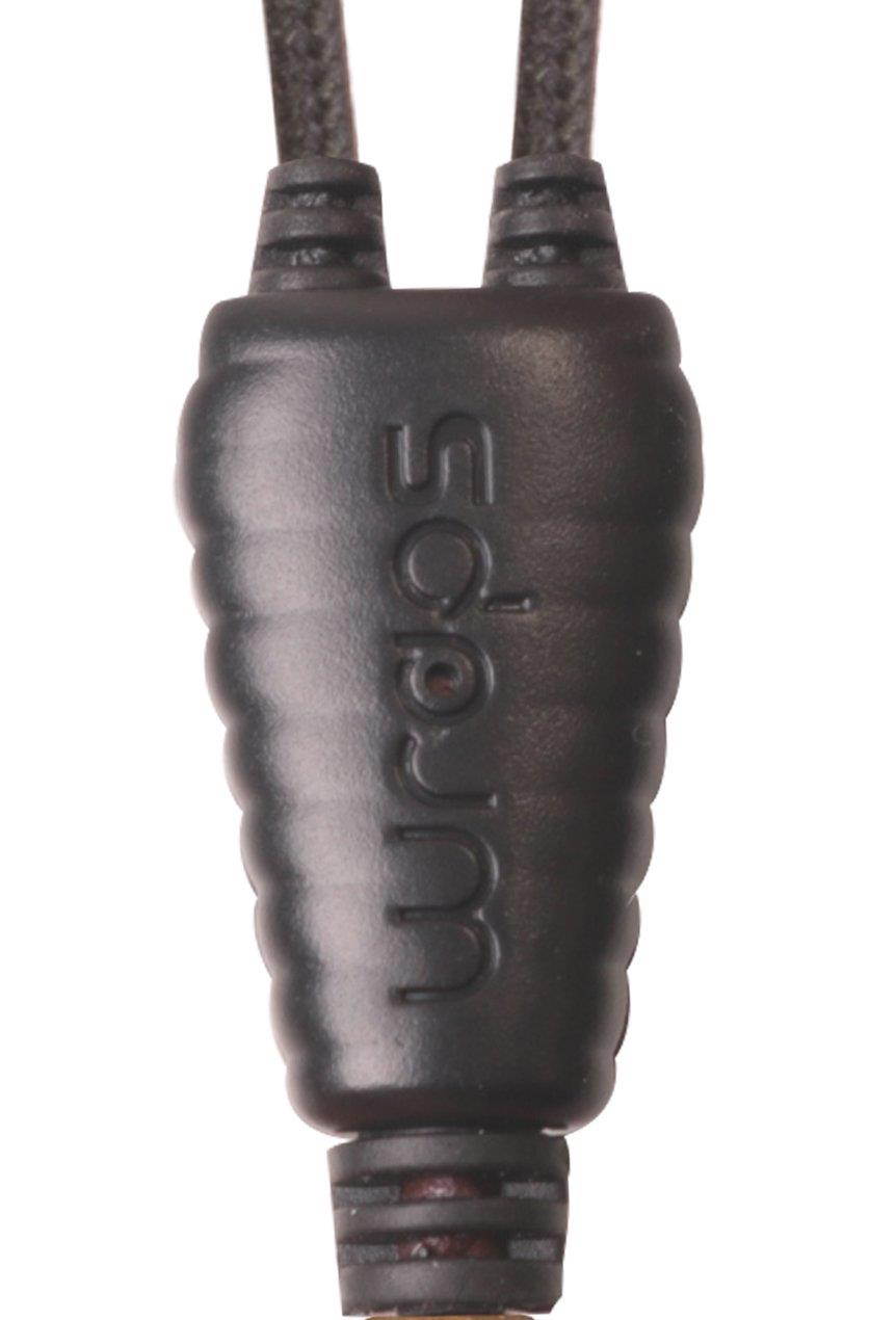 Wraps Wearable Braided Wristband Headphone Earbuds, Natural Ebony (WRAPSWBLK-V15M)