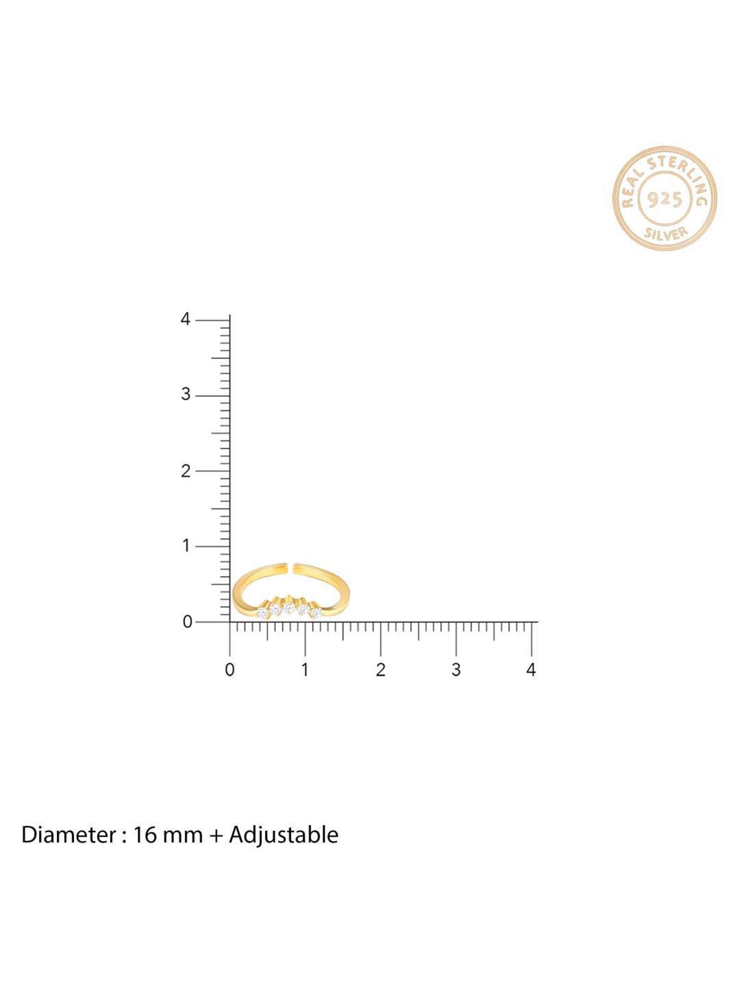 GIVA 925 Silver Golden Eternity Ring for Women & Girls