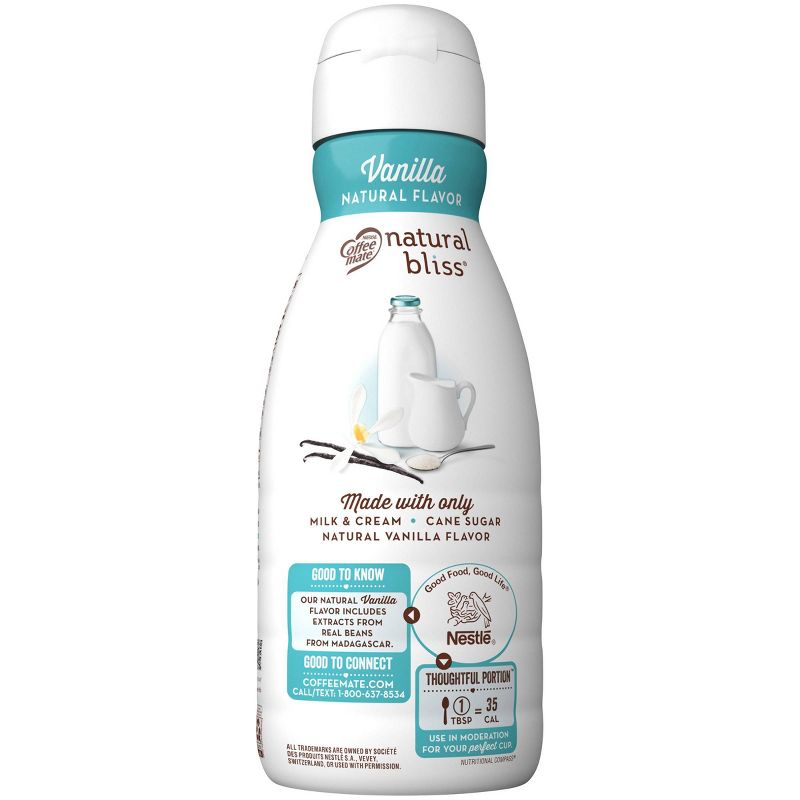Coffee Mate Natural Bliss Vanilla Coffee Creamer - 1qt