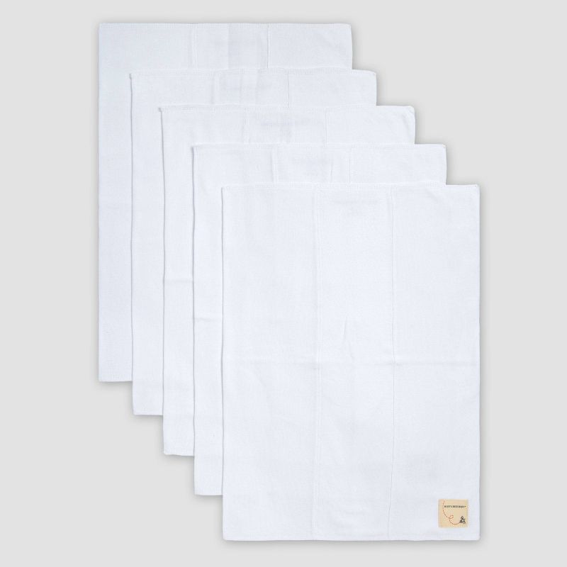 Burt's Bees Baby® Organic Cotton 5pk Burp Cloth Set - Cloud