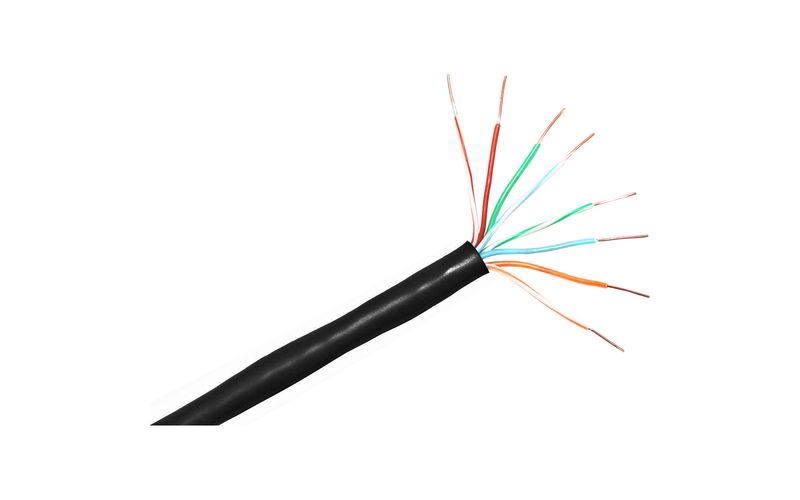 ClearLinks 1000FT Cat. 6 550MHZ Stranded Black Bulk Cable - Category 6 - 1000ft - Bare Copper - Bulk - Stranded - Black