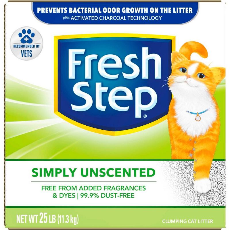 Fresh Step - Simply Unscented Litter - Clumping Cat Litter - 25lbs