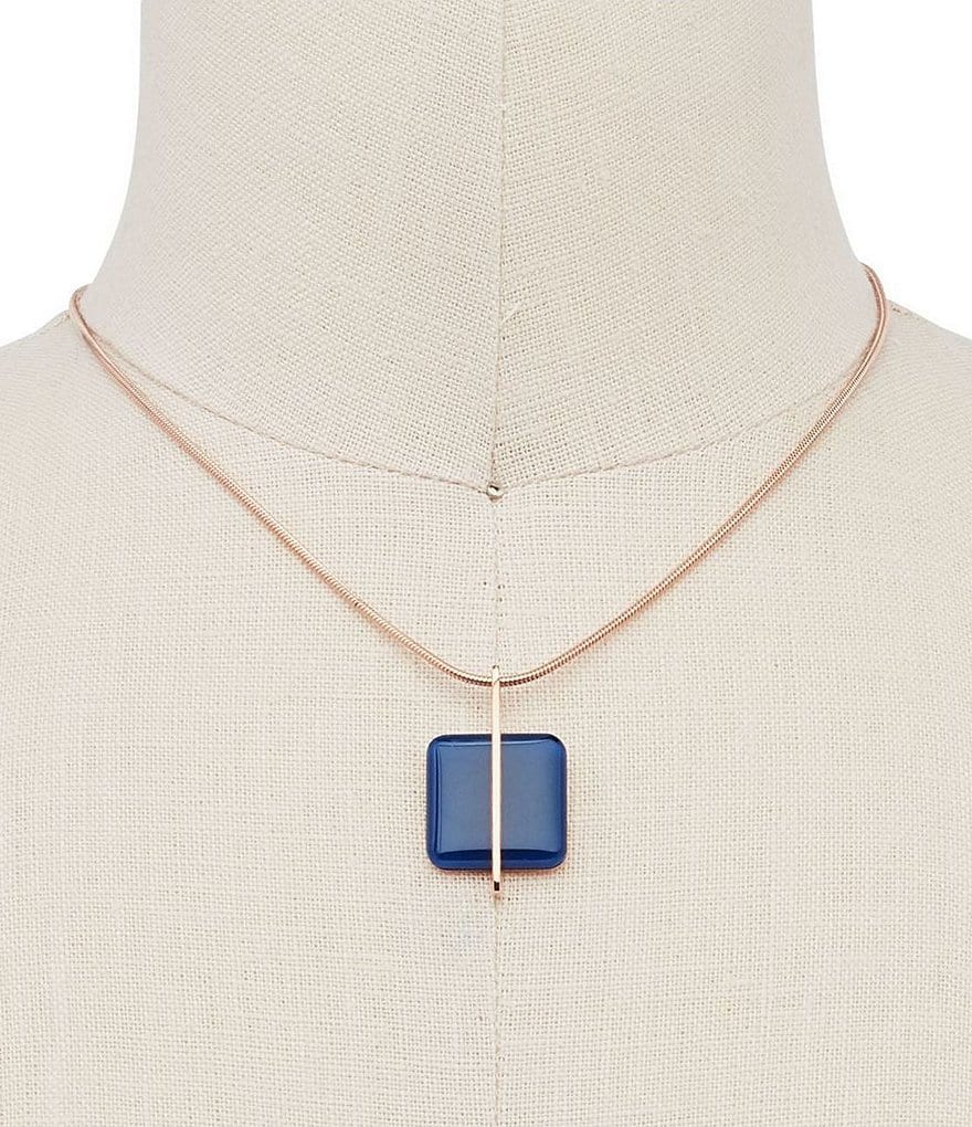 Skagen Blue Sea Glass Pendant Necklace