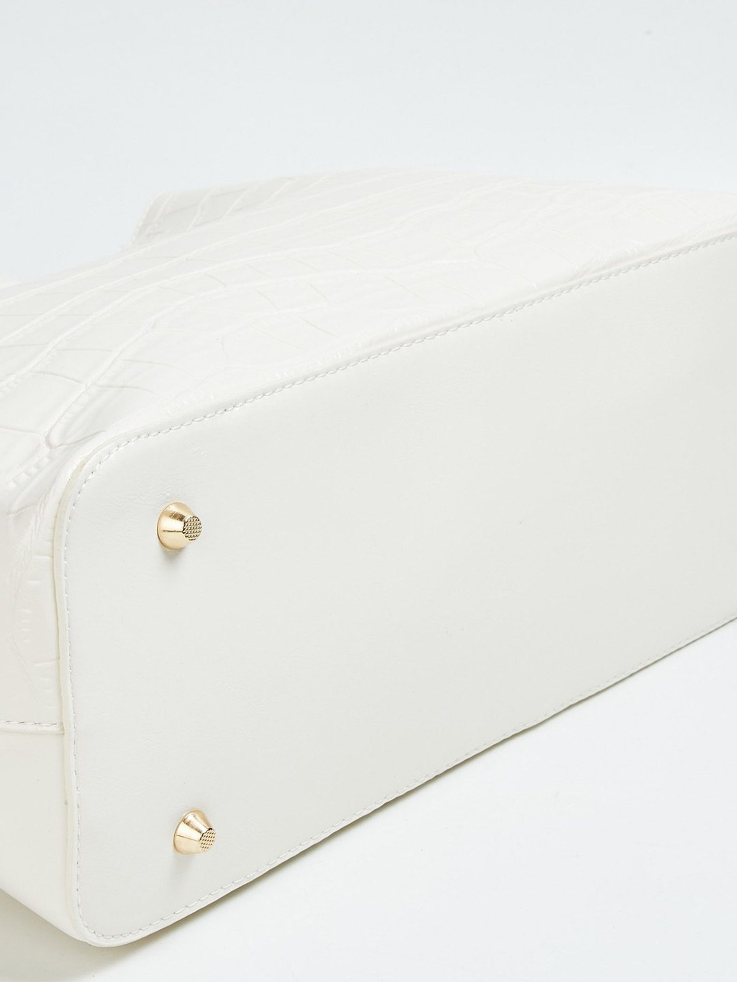 Code by Lifestyle White Textured Tote Bag