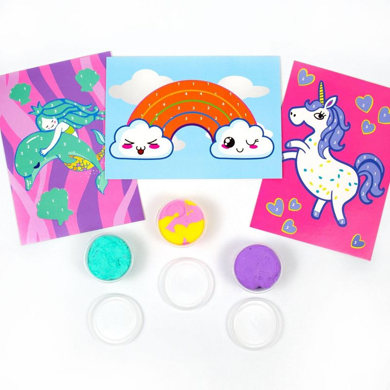 Mixy Squish 3D Clay by Number Mermaid, Rainbow and Unicorn - Horizon Group