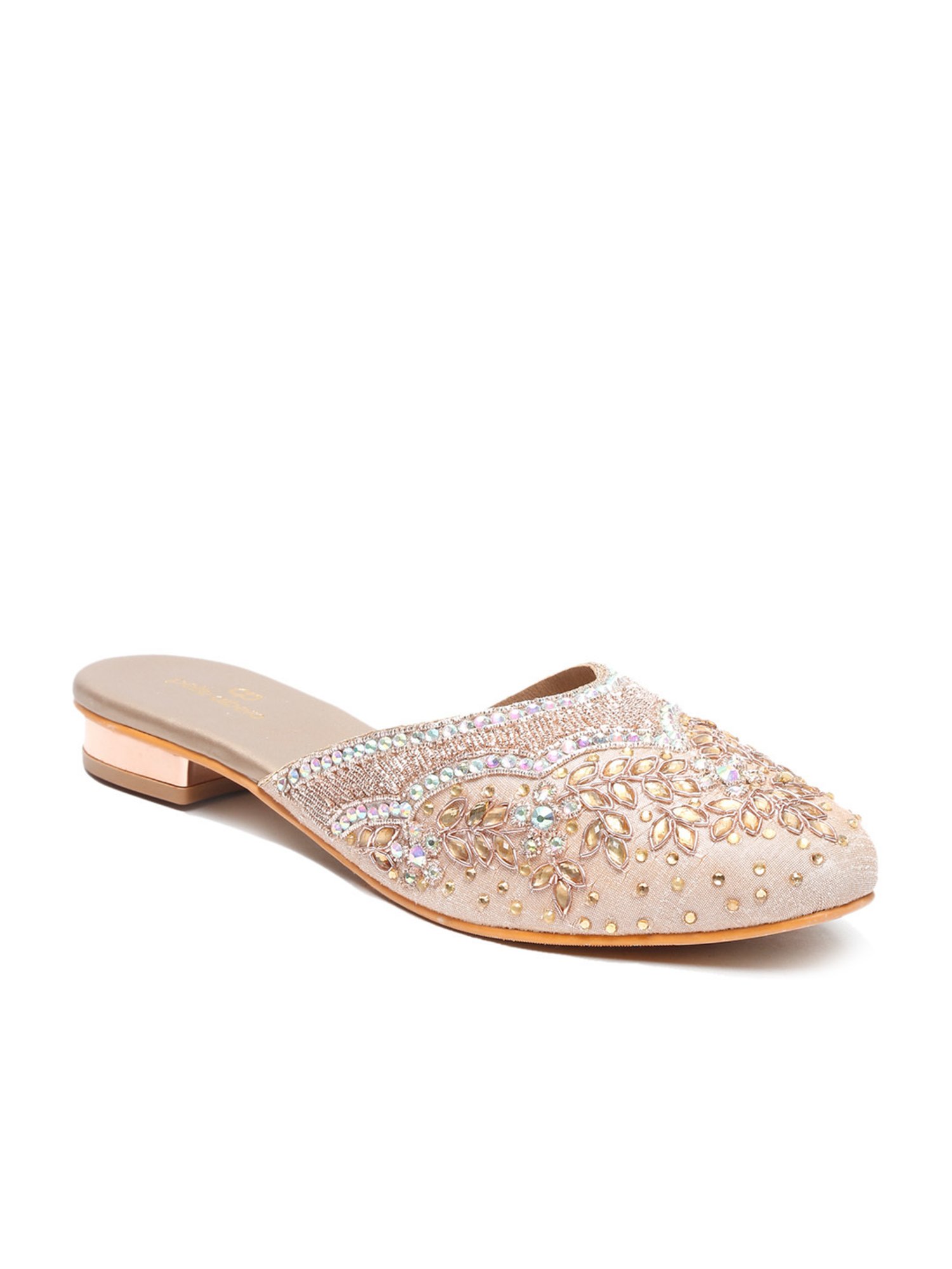 Pelle Albero Women's Rose Gold Mule Shoes
