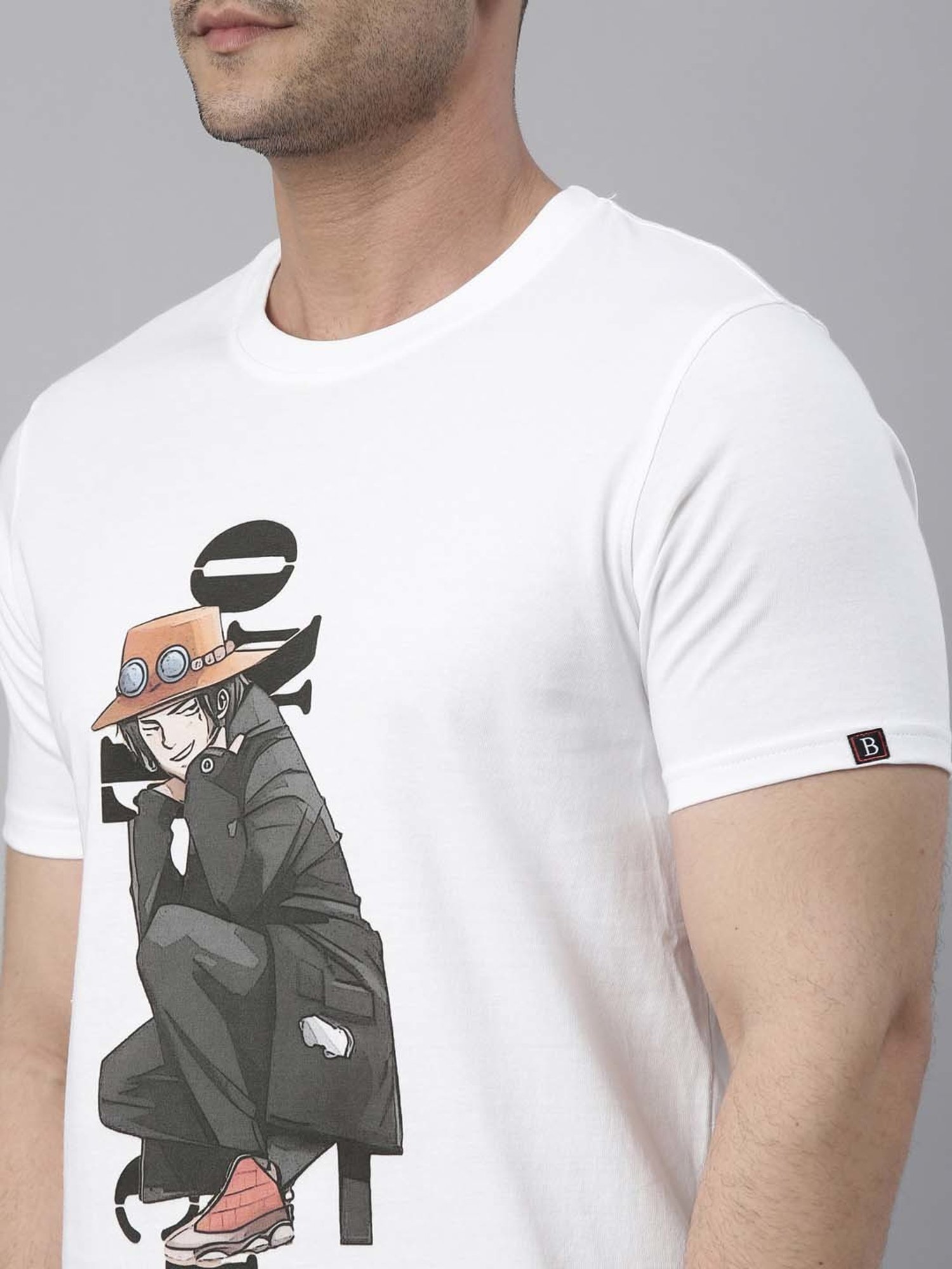 Bushirt White Cotton Crew T-Shirt