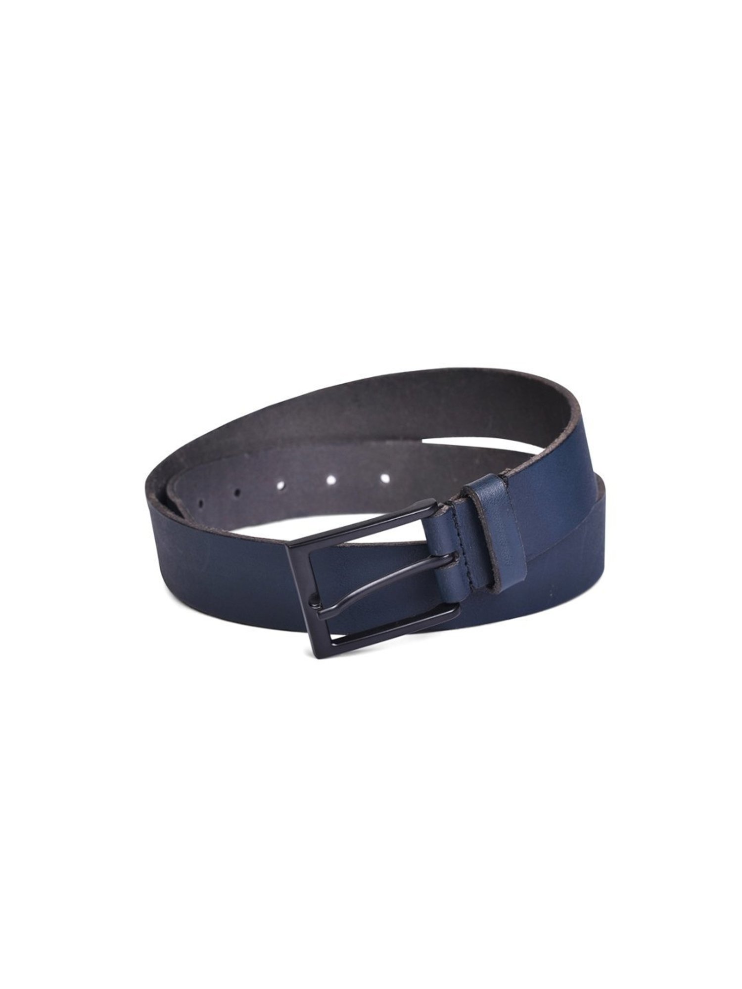BELWABA Navy Blue Formal Leather Belt for Men
