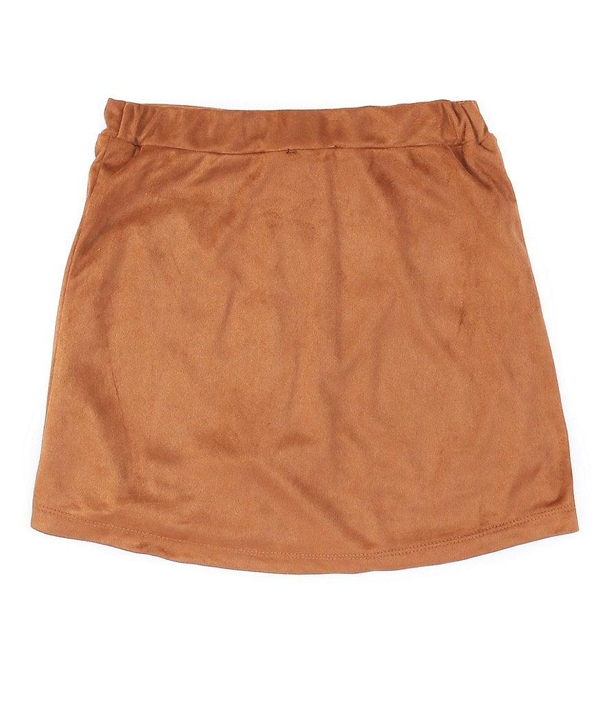 I.N. Girl Big Girls 7-16 Elastic-Waist Suede Knit Wrap Skirt