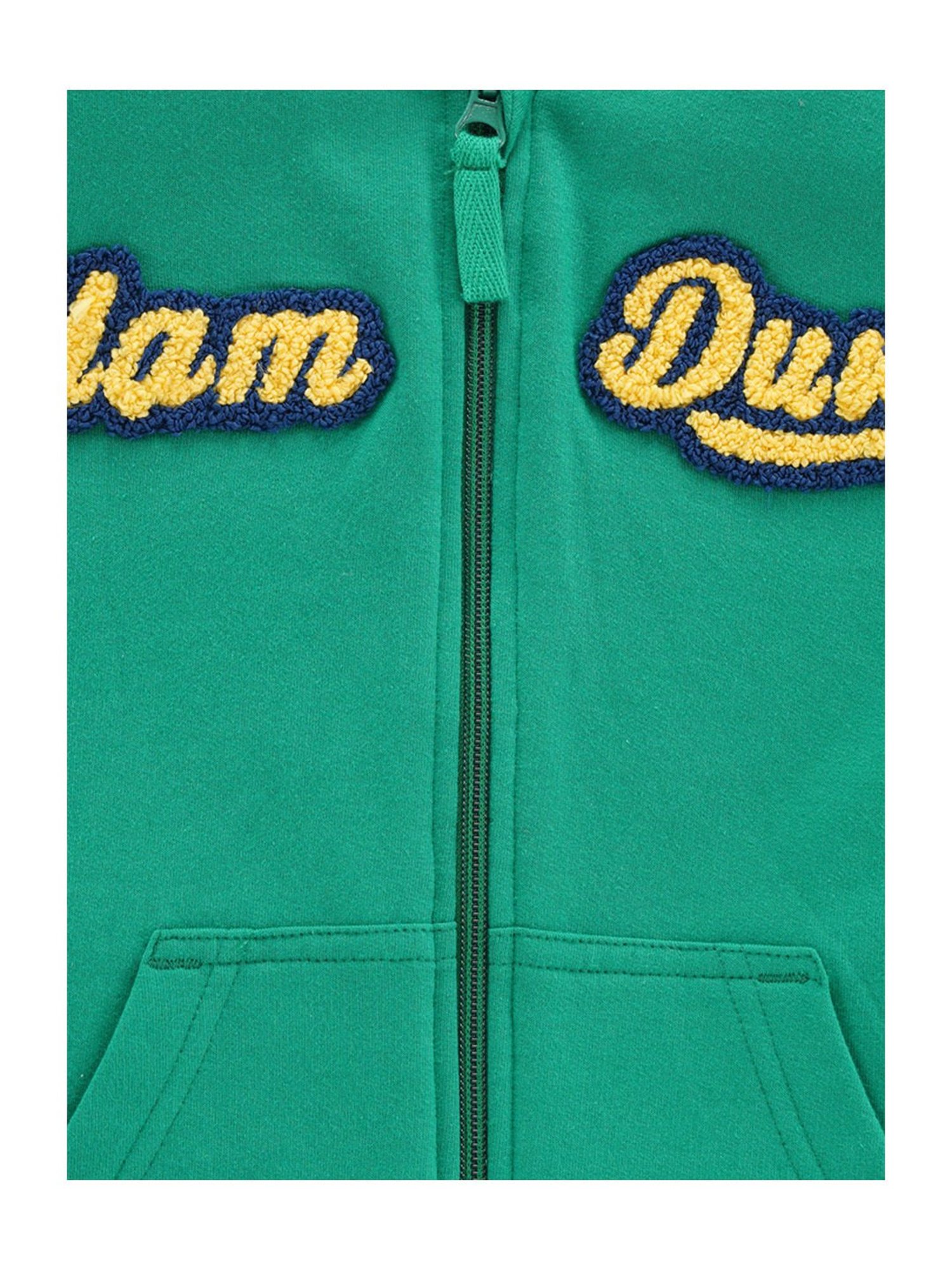 Allen Solly Junior Navy & Green Color Block Full Sleeves Jacket