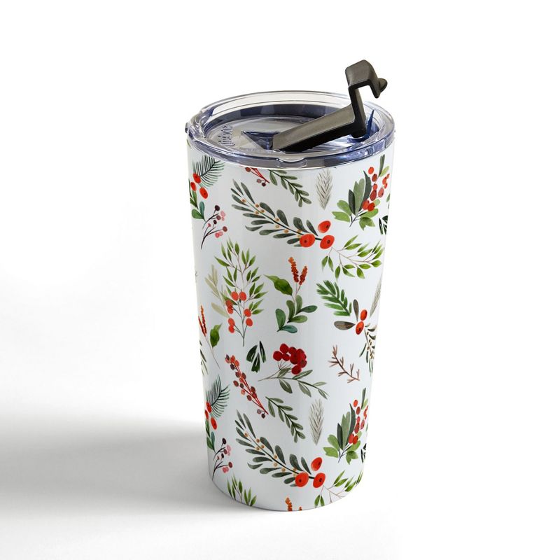 Marta Barragan Camarasa Christmas Botany 001 Travel Mug 20 oz Stainless Steel Travel Mug - Deny Designs