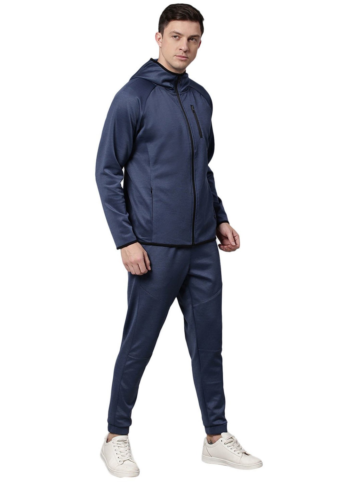 Slowave Navy Regular Fit Tracksuits