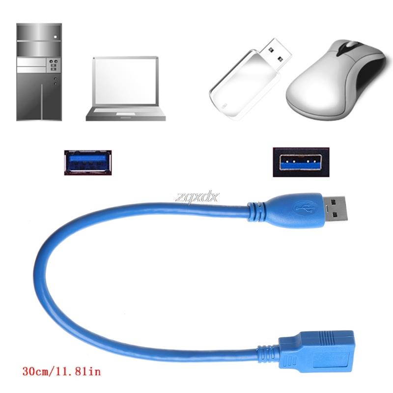 USB3.0 Extension Cable USB 3.0 Cable Male to Female Data Sync Fast Speed Cord Connector for Laptop PC Printer Hard Disk Z07